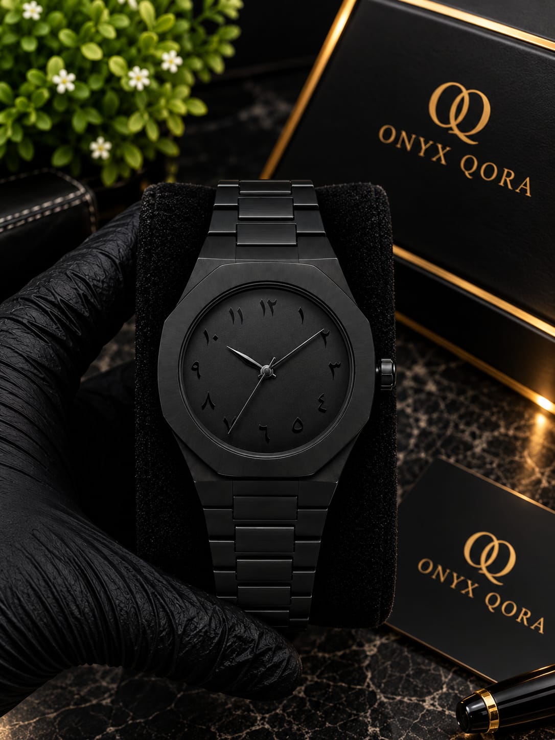 Black Arabic Aura Watch
